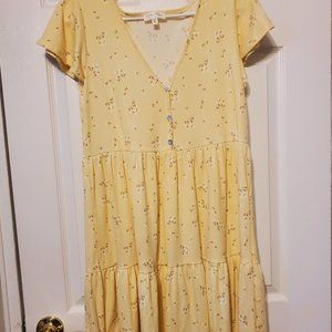 See You Monday Yellow Floral Dress